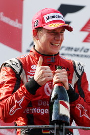 Nico Hulkenberg on the Monza podium