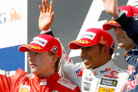 Kimi Raikkonen, Lewis Hamilton