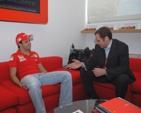 Felipe Massa and Stefano Domenicali