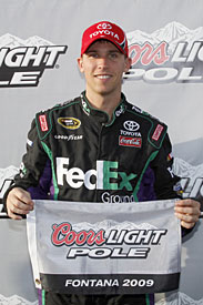 Polesitter Denny Hamlin, Fontana, 2009