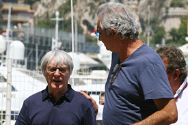 Bernie Ecclestone and Flavio Briatore 