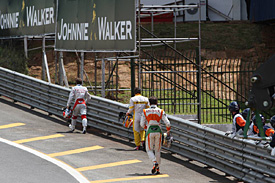 Jarno Trulli, Adrian Sutil, Brazilian GP