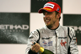 Jenson Button on the Abu Dhabi podium