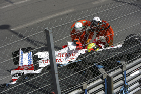 Ralf Schumacher crashes in Monaco 2007