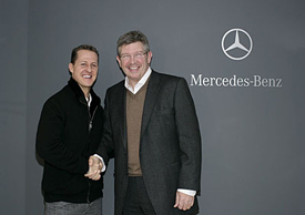 Ross Brawn and Michael Schumacher