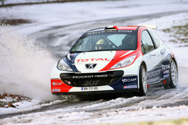 Stephane Sarrazin, Peugeot, Monte Carlo Rally testing 2010