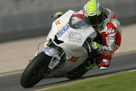 Toni Elias tests the Moriwaki Moto2 bike