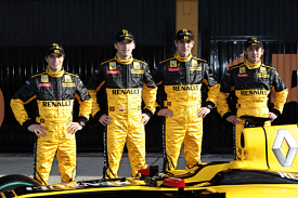 Jerome d'Ambrosio, Robert Kubica, Vitaly Petrov and Ho-Pin Tung