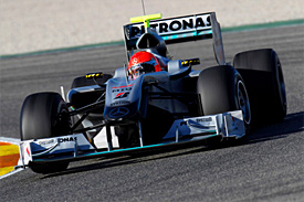 Michael Schumacher, Mercedes GP, Valencia testing