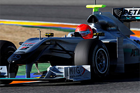 Michael Schumacher, Mercedes GP, Valencia testing