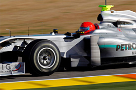 Michael Schumacher, Mercedes GP, Valencia testing