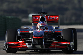 Jenson Button, McLaren, Valencia test, 2010