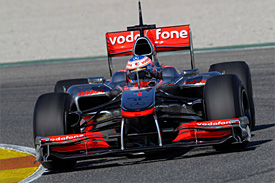 Jenson Button, McLaren, Valencia testing
