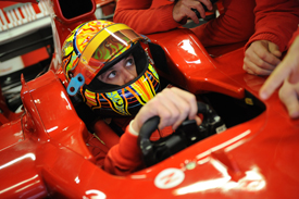 Valentino Rossi, Ferrari testing, Barcelona January 2010