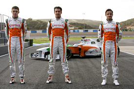 Vitantonio Liuzzi, Adrian Sutil and Paul di Resta