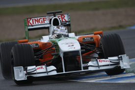 Adrian Sutil, Force India, Jerez testing February 2010