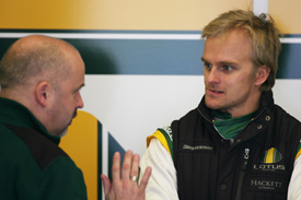 Mike Gascoyne and Heikki Kovalainen