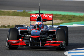 Jenson Button, McLaren, Jerez testing 2010