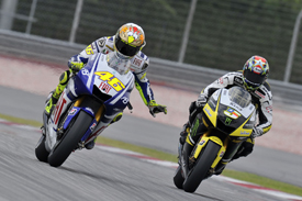 Valentino Rossi and Colin Edwards, Sepang testing 2010