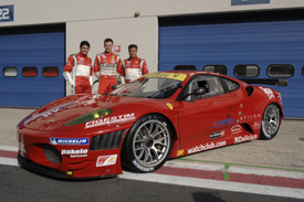 Giancarlo Fisichella, Toni Vilander and Jean Alesi, AF Corse Ferrari