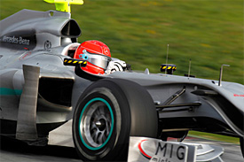 Michael Schumacher, Mercedes GP, Barcelona testing