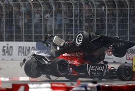Mario Moraes and Marco Andretti collide in Sao Paulo