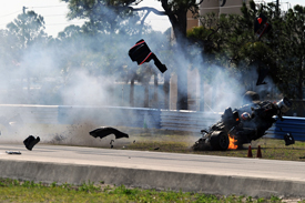 Jon Field crashes in Sebring testing