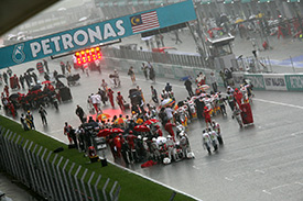A downpour ended the race early last year