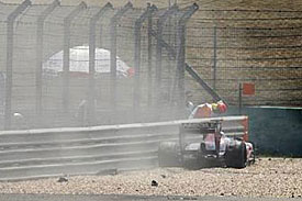 Sebastien Buemi's crash, China free practice, 2010