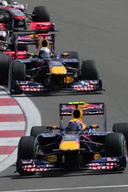 Mark Webber leads Sebastian Vettel in Turkey