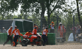Nicky Hayden crashes in Assen practice