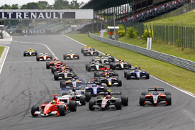 Sten Pentus leads away at the Hungaroring