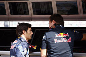 Mark Webber and Christian Horner, Silverstone, 2010