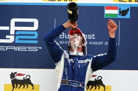 Giacomo Ricci on the Hungaroring podium