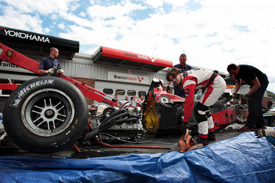 Wreckage from Chris van der Drift's crash