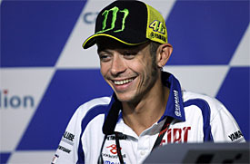 Valentino Rossi announcing his Ducati deal
