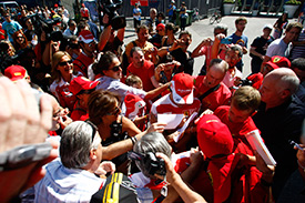 Ferrari fans flock to Monza