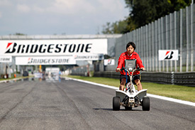 Bridgestone checks out the surface