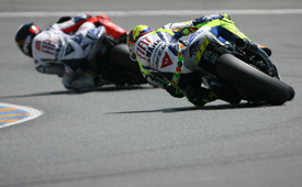 Jorge Lorenzo and Valentino Rossi