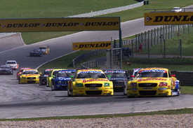 Laurent Aiello leads in the DTM at Zeltweg in 2003