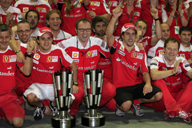 Ferrari celebrates Singapore victory