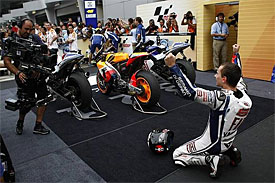 Lorenzo ceebrates his first MotoGP title