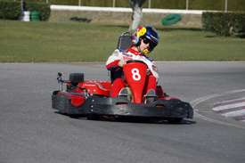 Sebastien Loeb at the Catalunya kart event