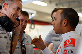 Martin Whitmarsh and Lewis Hamilton