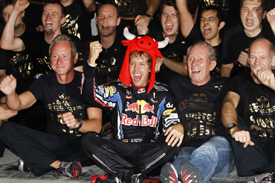 Sebastian Vettel and Red Bull celebrate in Abu Dhabi