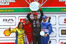 Ana Beatriz, Felipe Massa, Lucas di Grassi and Rubens Barrichello at Massa's kart race