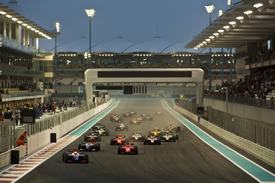 GP2 Asia at Yas Marina in February 2010