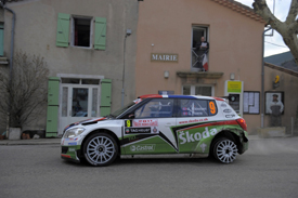 Andreas Mikkelsen's damaged Skoda, Monte Carlo 2011