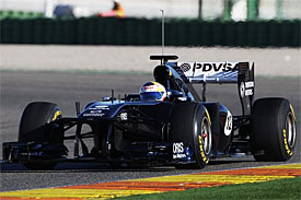 Pastor Maldonado, Williams, Valencia testing