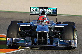 Michael Schumacher, Mercedes, Valencia testing